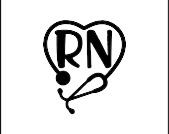 Vinylsticker Love For Registered Nurses