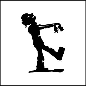 Walking Zombie Vinyl Decal