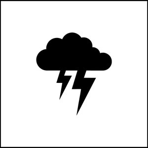 Cloud And Lightning Bolts Vinyl Decal