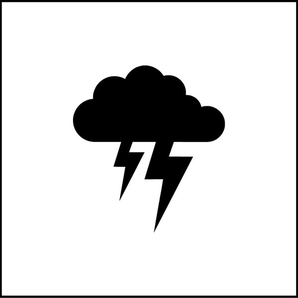 Cloud And Lightning Bolts Vinyl Decal/Sticker for Laptop/Car/Truck/RV/Motorhome/Windows