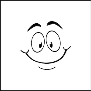 Cartoon Face Vinyl Decal