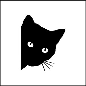 Sticker en vinyle chat furtif