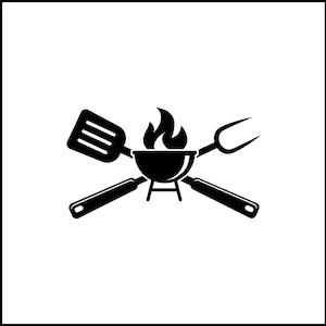 BBQ And Grilling Utensils Vinyl Decal