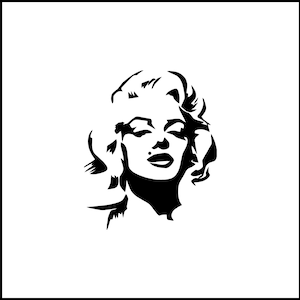 Vinylsticker portret Marilyn Monroe