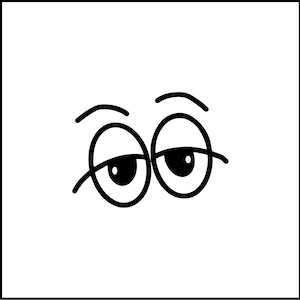 Cartoon Eyes Vinyl Decal
