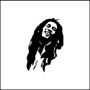 Décalcomanie en vinyle pour le portrait de Bob Marley