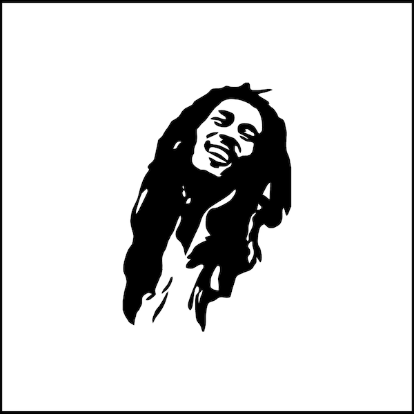 Décalcomanie en vinyle/autocollant portrait Bob Marley pour ordinateur portable/voiture/camion/caravane/camping-car/fenêtres