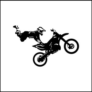 Dirt Biker Racer Jumping Vinyl Decal