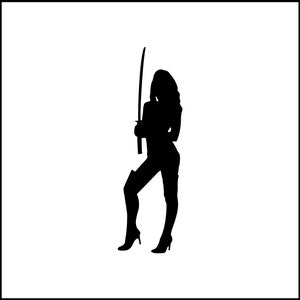 Vinylsticker sexy ninjavrouw