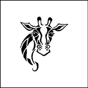 Vinylsticker girafkop/gezicht