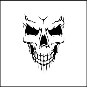 Skull Face Vinyl Decal