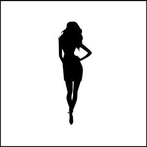 Sexy Woman Walking Away Vinyl Decal