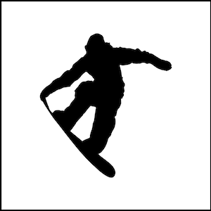 Snowboarder Snowboarding Vinyl Decal