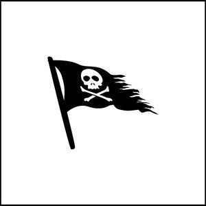 Vinylsticker piratenvlag
