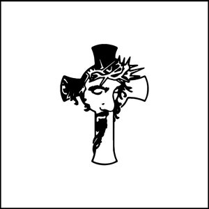 Jesus Christ And Cross Vinyl Decal