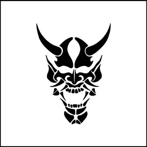 Samurai Demon Mask Vinyl Decal