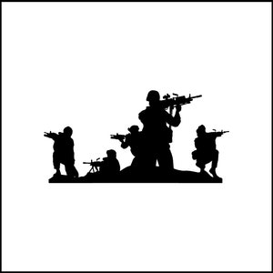 Vinylsticker leger jongens soldaten
