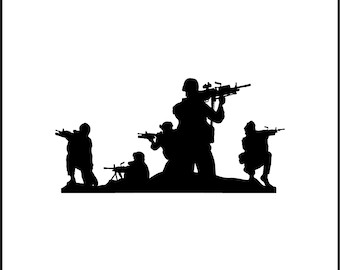 Army Guys Soldiers Vinyl Decal