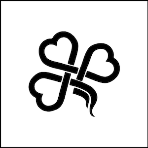 Celtic Shamrock Three Leaf Clover 2 Symbol Vinyl Decal