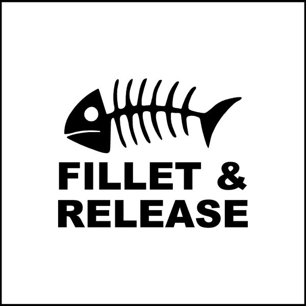 Fillet And Release Fishing Decal/Sticker for Laptop/Car/Truck/RV/Motorhome/Windows