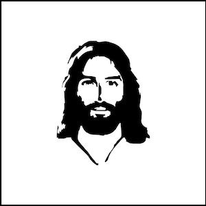 Jesus Christus / Gott Porträt Vinyl Aufkleber