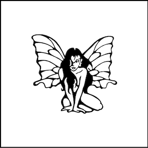 Sexy Fairy Sitting Vinyl Decal