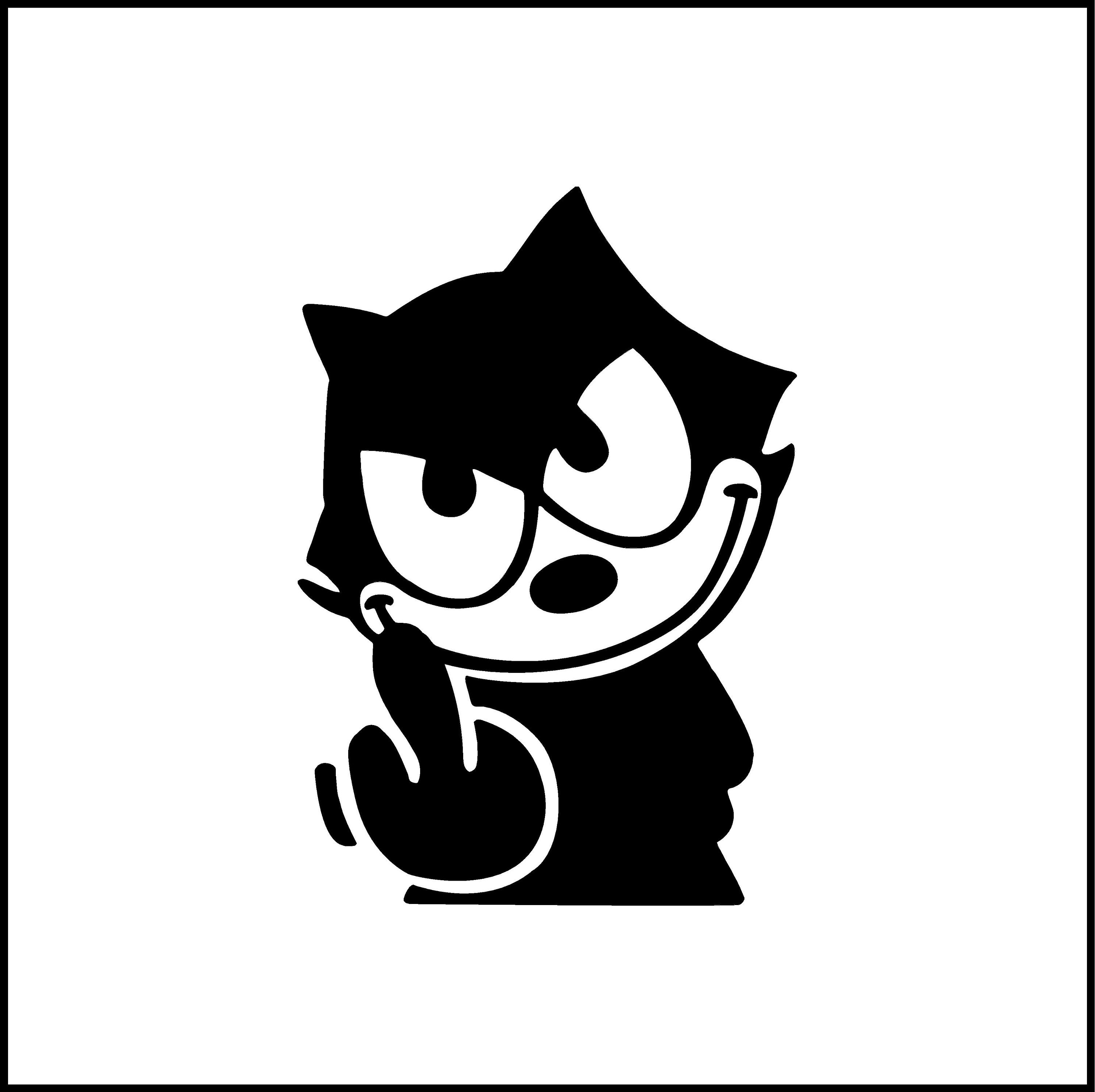 Felix the Cat Giving the Middle Finger Vinyl Decal/sticker for Etsy