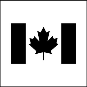 Calcomanía de vinilo con la bandera canadiense