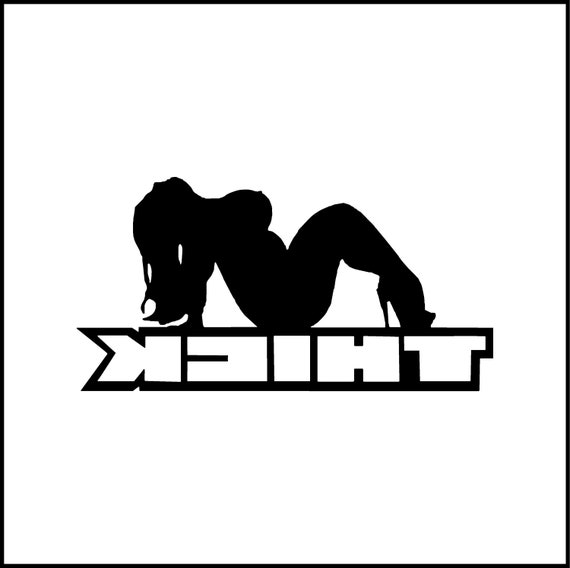 Thick Girls Mudflap Vinyl Decal