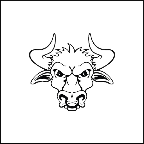 Angry Bull Car Decal Etsy