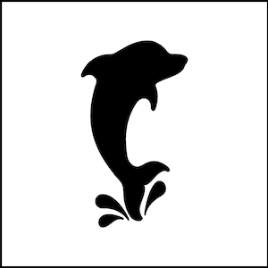 Dolphin Splashing Vinyl Decal