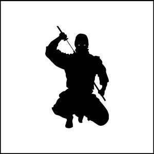 Ninja Kneeling Vinyl Decal