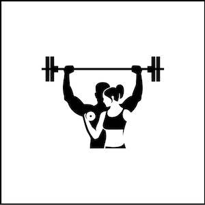 Paar Workout Fitness Silhouette Vinyl Aufkleber