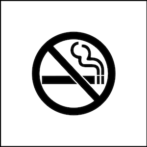 No Smoking/Vaping Symbol Vinyl Decal