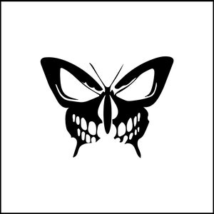 Skull Butterfly Vinyl Decal