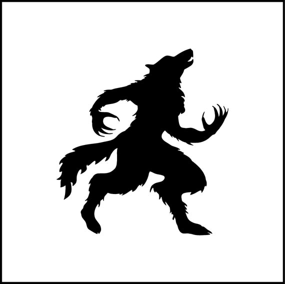 Werewolf Compass Decal Lycanthropy Feral Therian Vinyl Decal, Bumper Sticker  for Cars, Laptops 