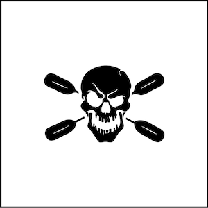 Skull With Oars Vinyl Decal