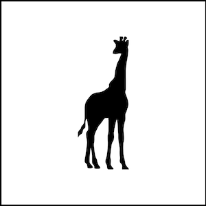 Vinylsticker giraf silhouet