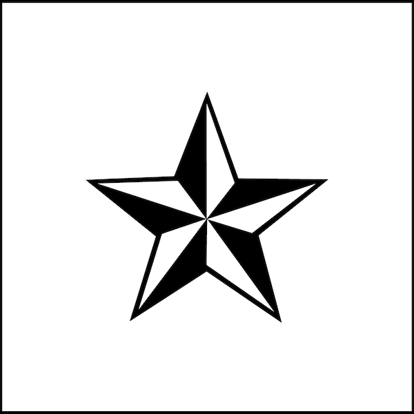 Nautical Star Symbol/Logo Vinyl  Decal/Sticker for Laptop/Car/Truck/RV/Motorhome/Windows