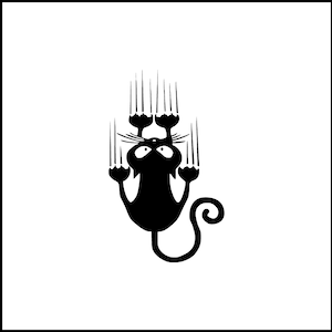 Cat Clawing Vinyl Decal