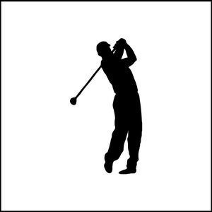 Guy Swinging Golf Club Vinyl Decal