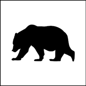 Adesivo in vinile orso grizzly
