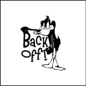 Back Off Daffy Duck Vinyl Decal