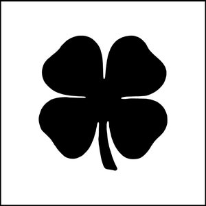 Shamrock Four Leaf Clover Vinyl Decal