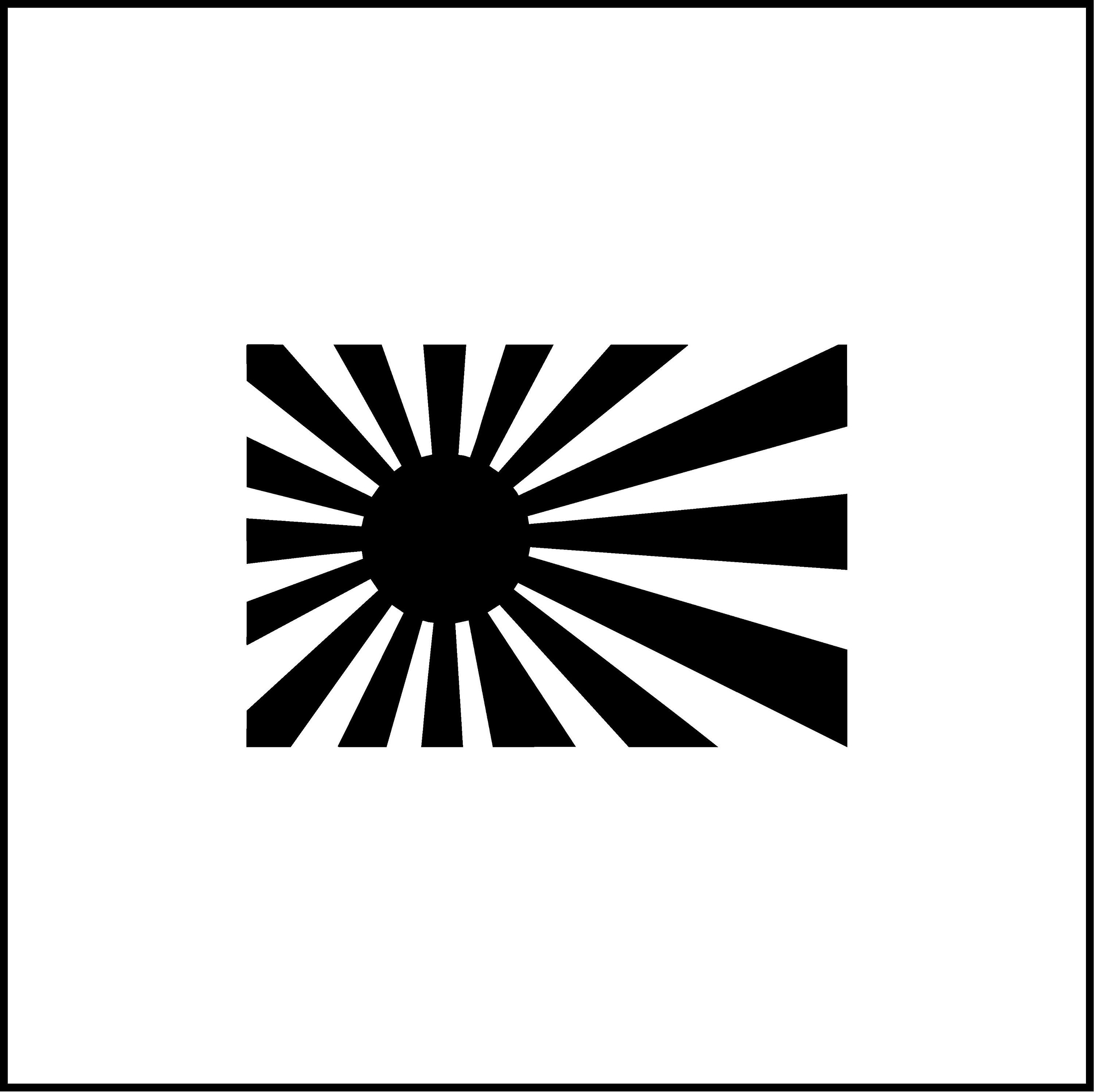Rising Sun Japanese Flag Vinyl Decal - Etsy