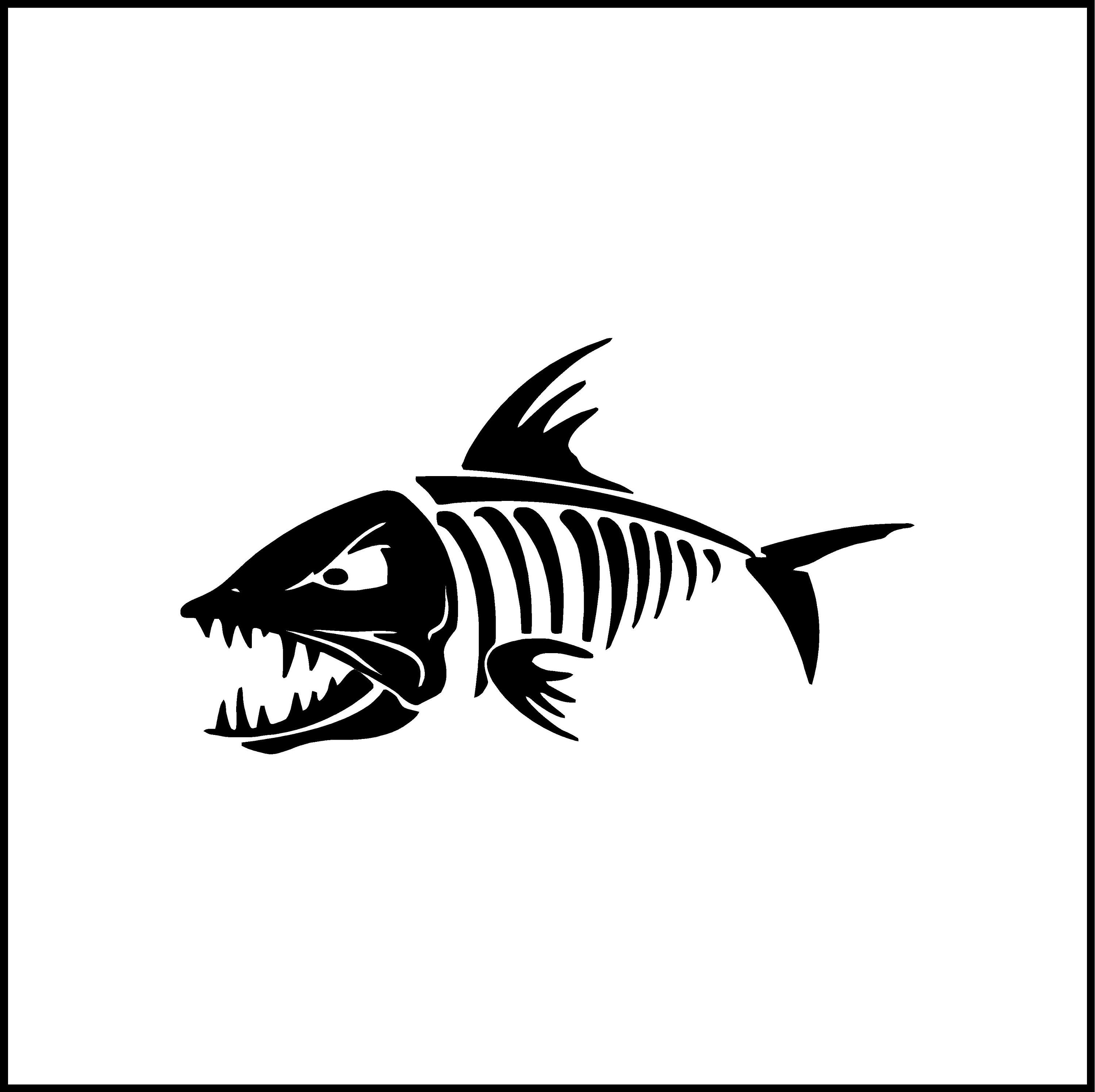 Fish Skeleton Fish Bones #2 Vinyl Decal - Etsy