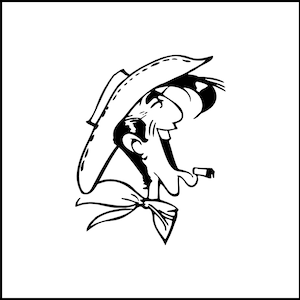 Lucky Luke Cowboy Vinyl Decal