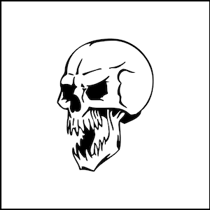 Skull Side #2 Vinyl Decal