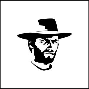 Clint Eastwood Portrait Vinyl Decal