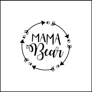 Mama Bear Circle Vinyl Decal